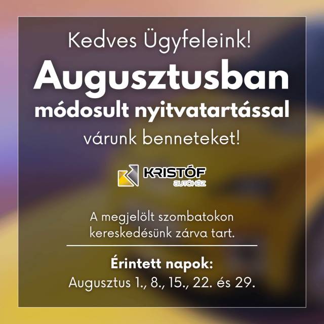 Szombaton zárva 