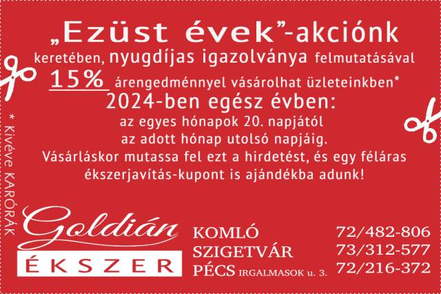 Ezüst évek 2024. végéig