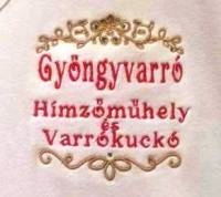 Gyöngyvarró Hímzőműhely és Varrókuckó - cégemblémák, egyedi ajándékok 