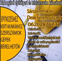 Építőipari és kéziszerszám kölcsönző