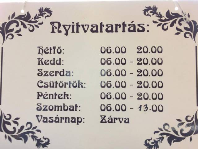 Zarándok Vegyes Élelmiszer Bolt